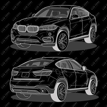 2016 BMW X6 XDrive 40D F16 Double Sided Unisex Sweatshirt (2 Colors Available)