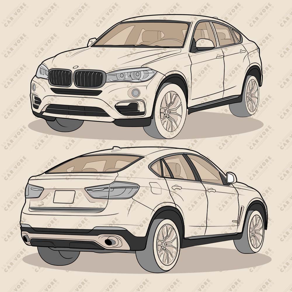 2016 BMW X6 XDrive 40D F16  12 in. x 12 in. Poster