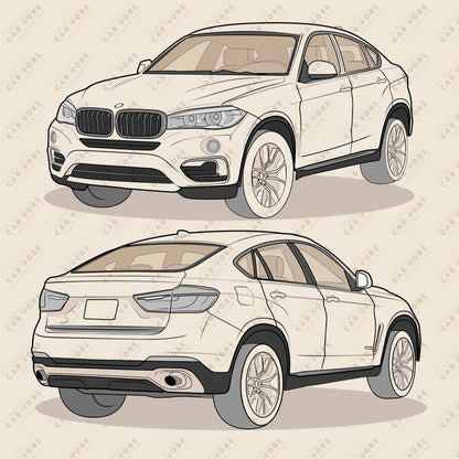 2016 BMW X6 XDrive 40D F16  12 in. x 12 in. Poster